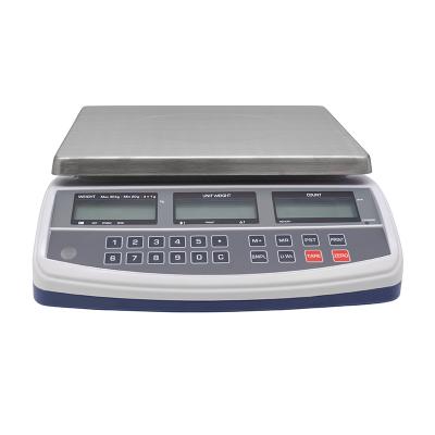 Tællevægt 30 kg x 10 g (e = 10 g) med 230x300 mm vejeplade og Li-Ion batteripakke